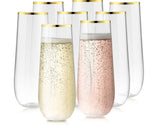 Load image into Gallery viewer, Champagne Flutes Stemless Wine Glasses (4pcs/pack)