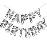 Load image into Gallery viewer, Silver Happy Birthday 16” Letter Foil Balloons