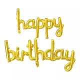 Load image into Gallery viewer, Gold Happy Birthday 16” Letter Foil Balloons