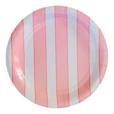 Load image into Gallery viewer, Pink Stripes Paper Plates (Large)