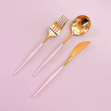 Load image into Gallery viewer, Gold and Pink Nordic Cutleries (8 pax/pack)