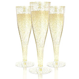 Load image into Gallery viewer, Gold Glitter Wine Glasses (6pcs/pack)