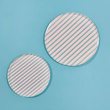 Load image into Gallery viewer, Blue Stripes Paper Plates