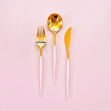 Load image into Gallery viewer, Gold and Pink Nordic Cutleries (8 pax/pack)